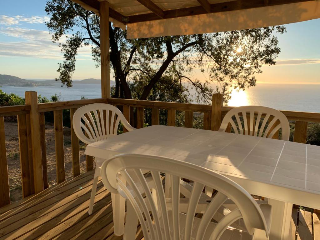 A balcony or terrace at Camping Monte Ortu by Corsica Paradise