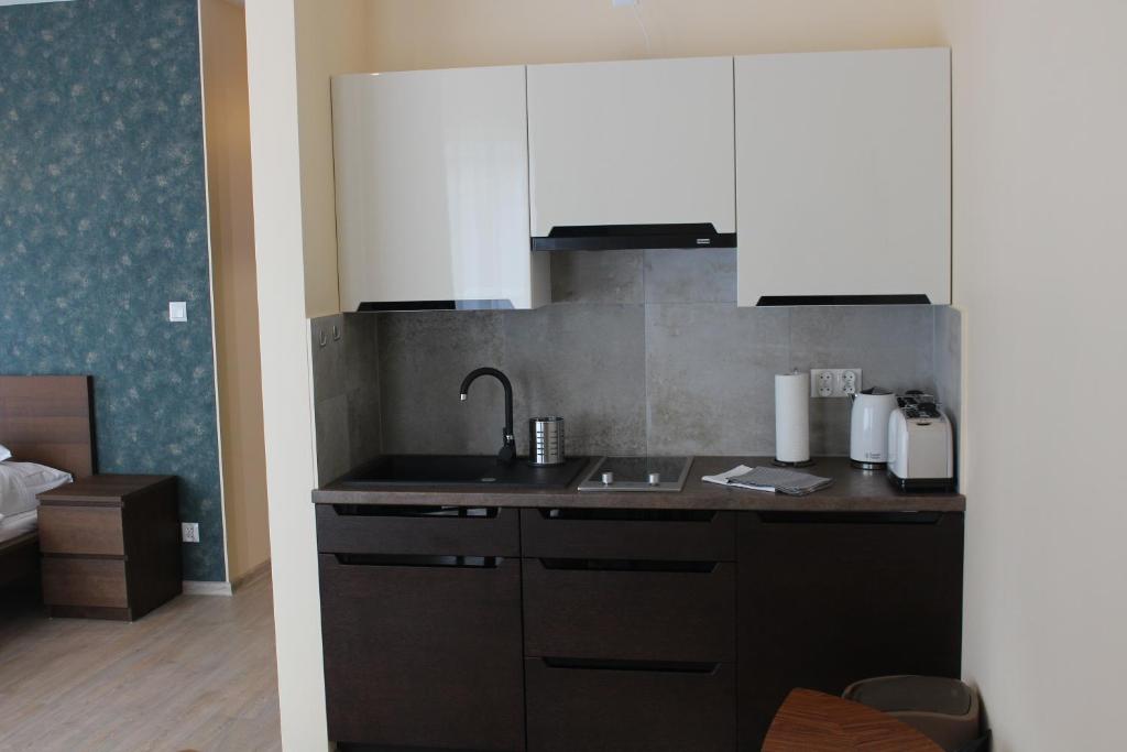 Kuchyňa alebo kuchynka v ubytovaní Apartamenty Jagiellońska 23
