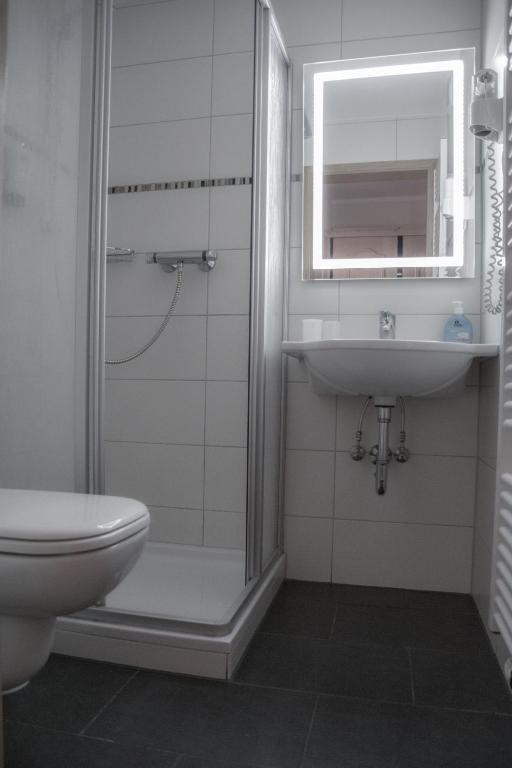 Koupelna v ubytování Hotel Igelstadt