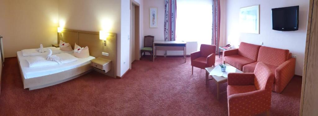 TV a/nebo společenská místnost v ubytování Hotel Igelstadt