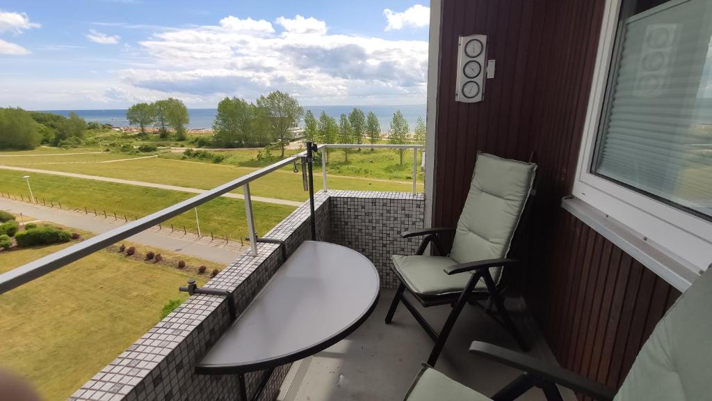 Balkón nebo terasa v ubytování Grömitz am Meer