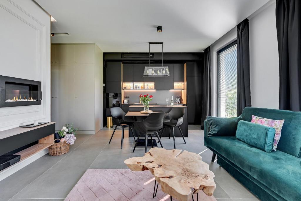 Posedenie v ubytovaní Botanica Premium Apartments