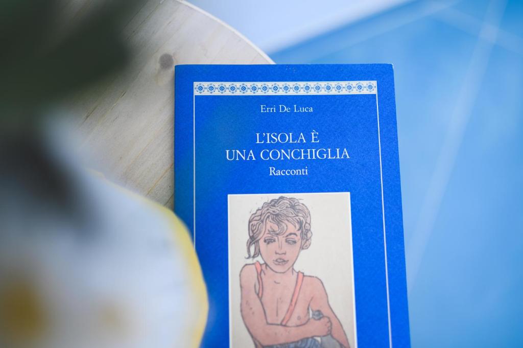 a book sitting on top of a table at Parco Augusto in Capri