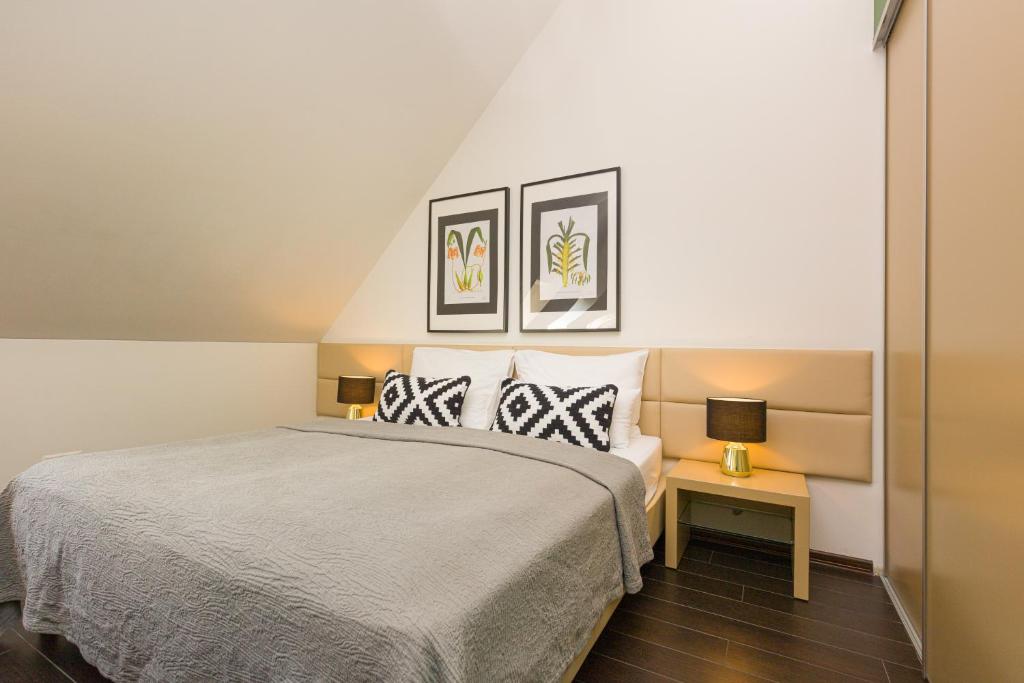Posteľ alebo postele v izbe v ubytovaní Rafael Kaiser Premium Apartments - Contactless 24h Check-In