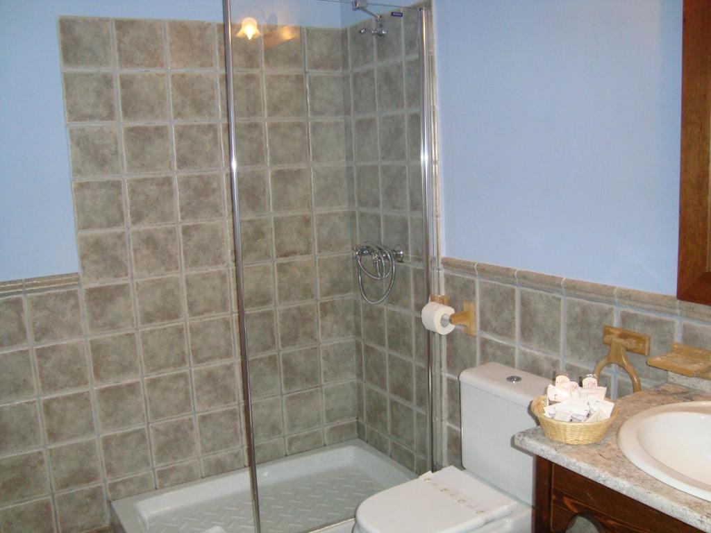 Koupelna v ubytování Hotel Charle