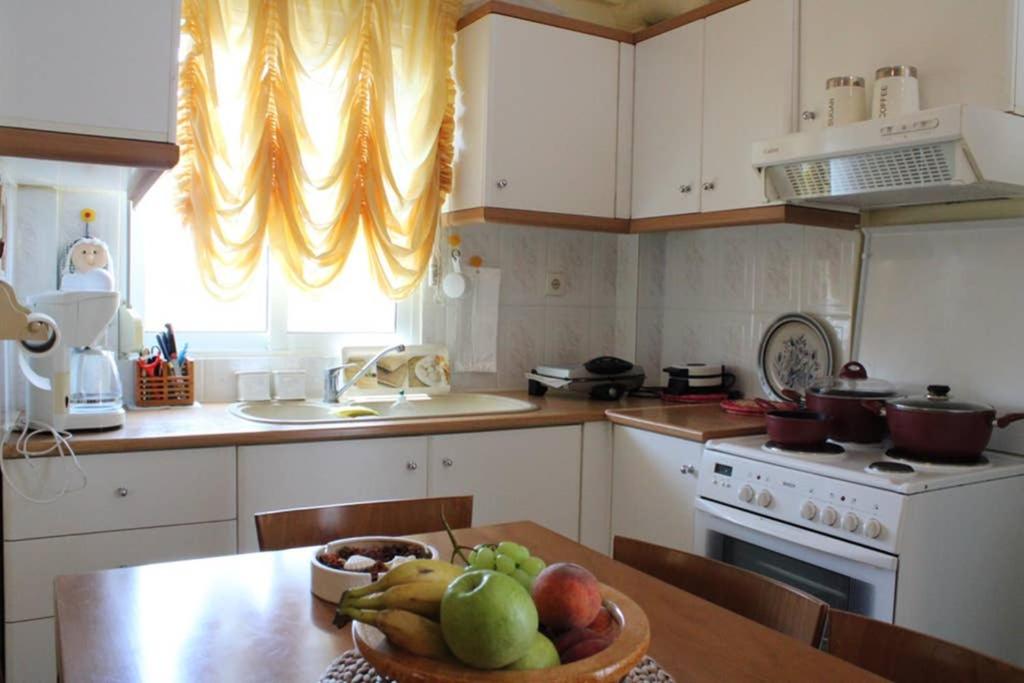 Kuchyň nebo kuchyňský kout v ubytování Holiday Apartment Flogita