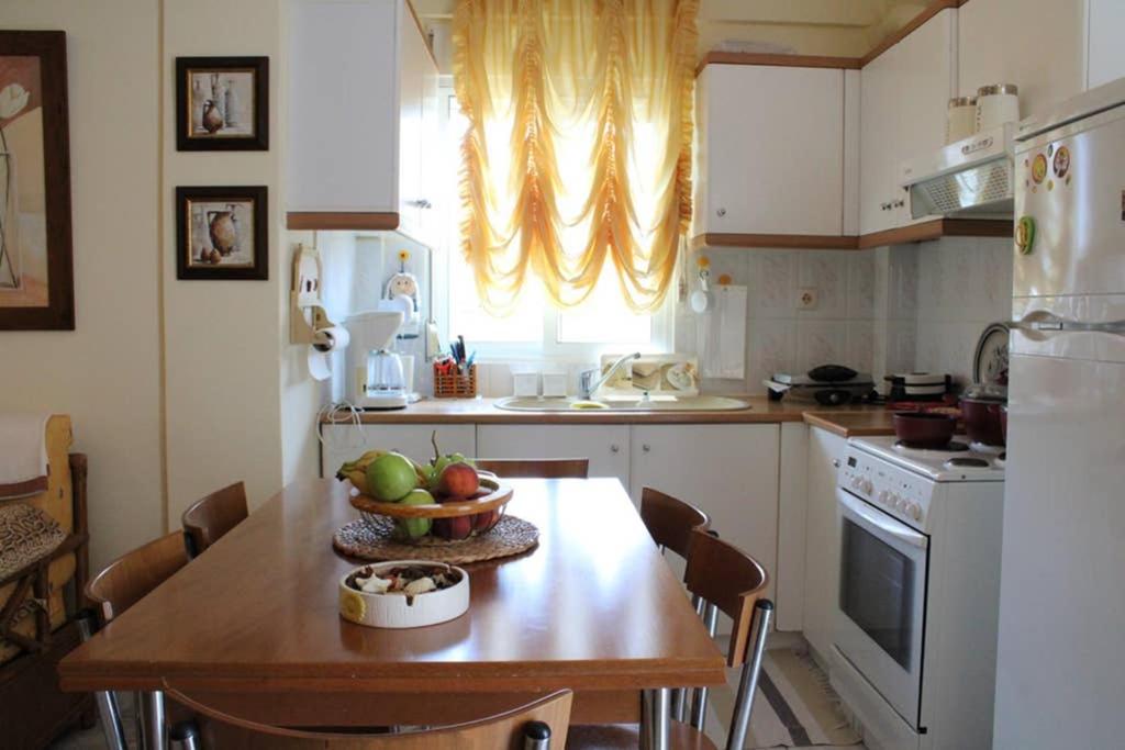 Kuchyň nebo kuchyňský kout v ubytování Holiday Apartment Flogita