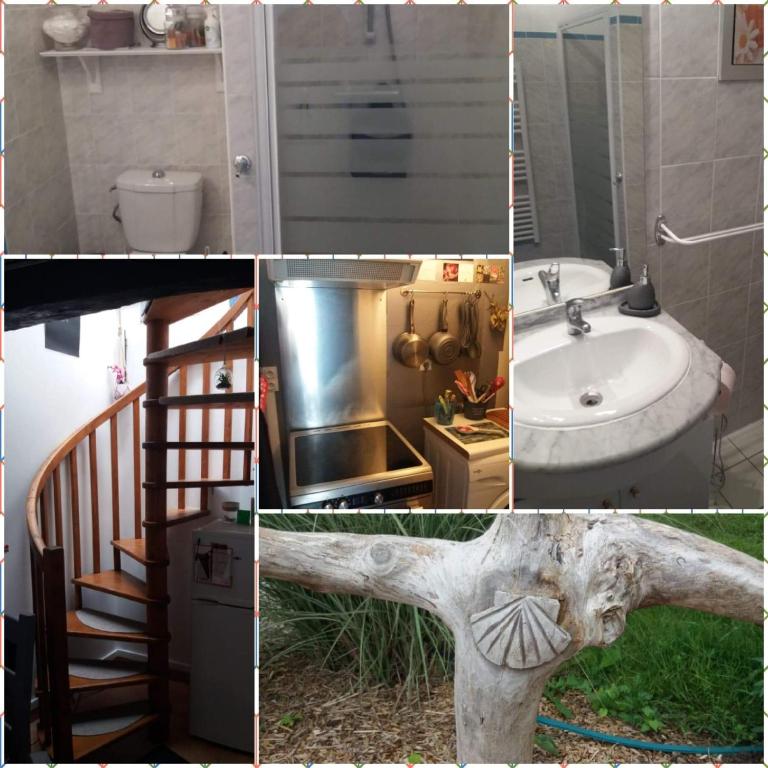 Koupelna v ubytování Gîte de Claire