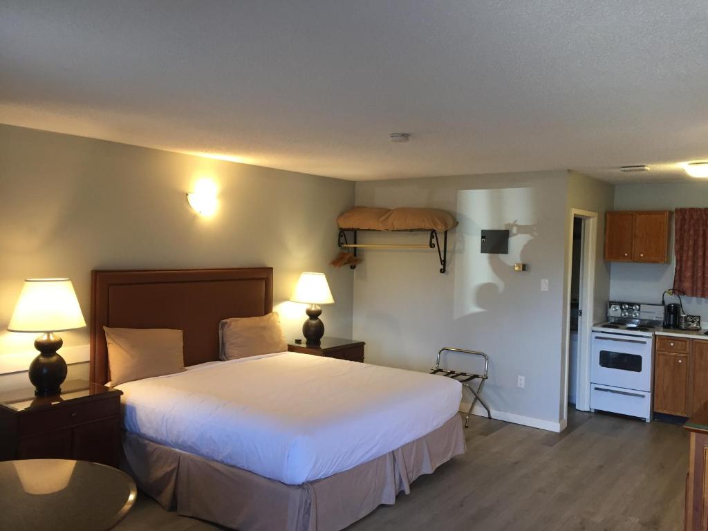 Kuchyň nebo kuchyňský kout v ubytování VIP Motel