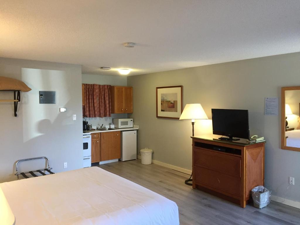 Kuchyň nebo kuchyňský kout v ubytování VIP Motel
