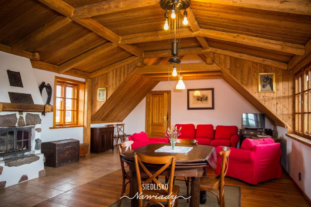 Posezení v ubytování Siedlisko Nawiady - hotel butikowy