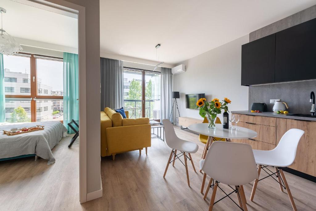Posedenie v ubytovaní MODUO Serviced Apartments