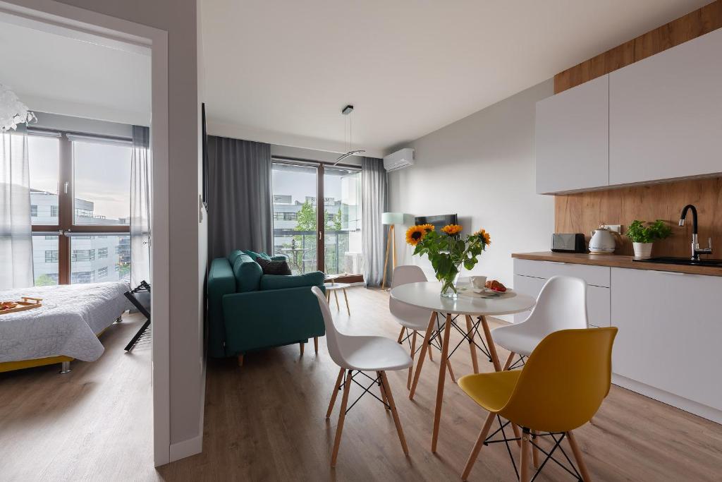 Kuchyňa alebo kuchynka v ubytovaní MODUO Serviced Apartments