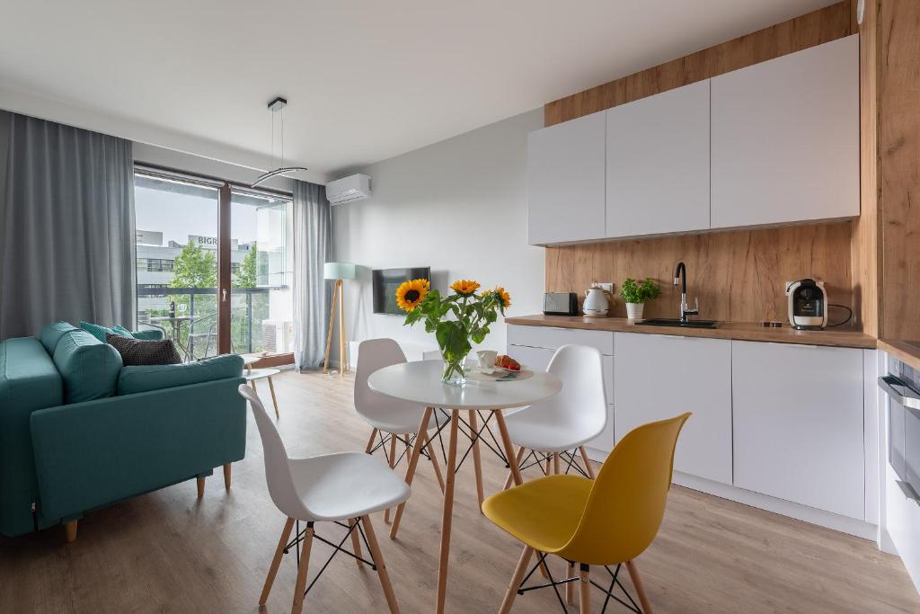 Kuchyňa alebo kuchynka v ubytovaní MODUO Serviced Apartments
