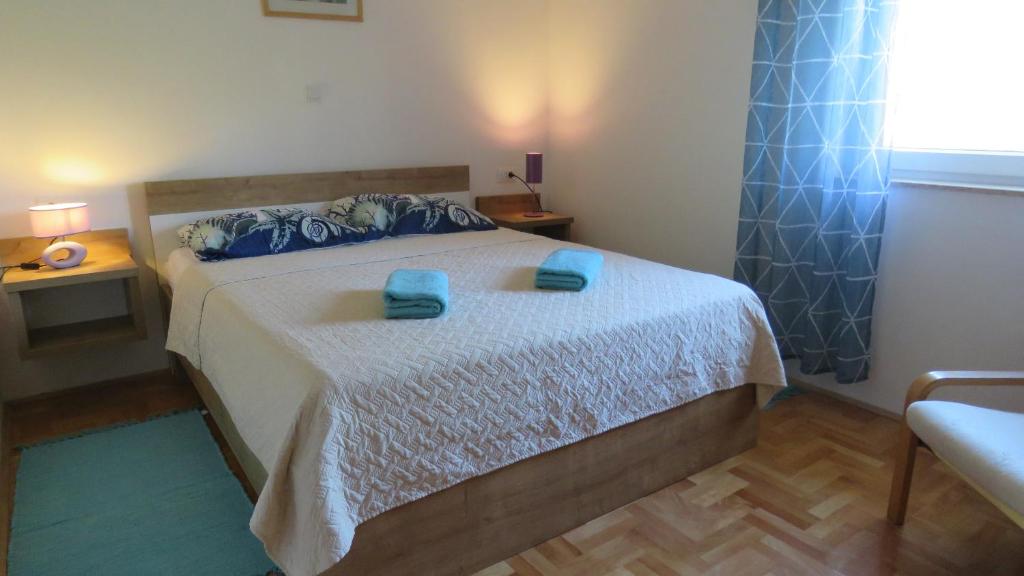 Postel nebo postele na pokoji v ubytování Outdoor apartment Lina