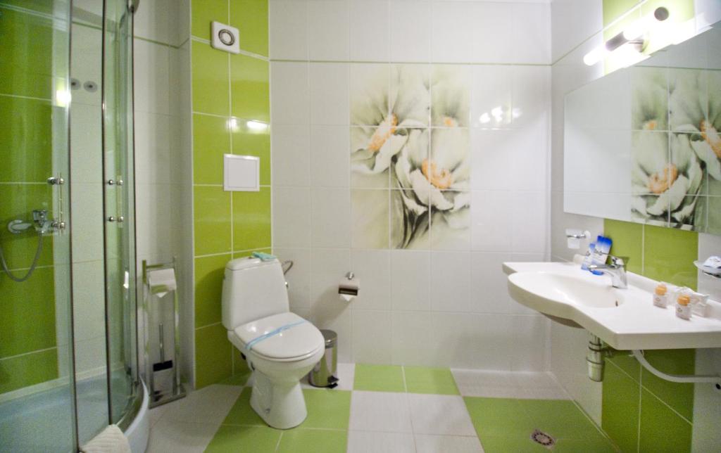 Koupelna v ubytování Hotel Villa List