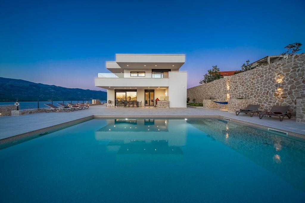 Bazén v ubytování Sea Star Villa - Vinjerac nebo v jeho okolí