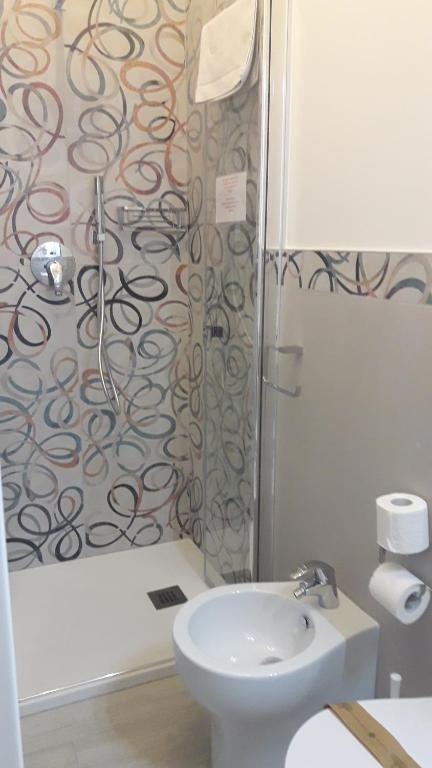 Koupelna v ubytování Hotel Cinzia