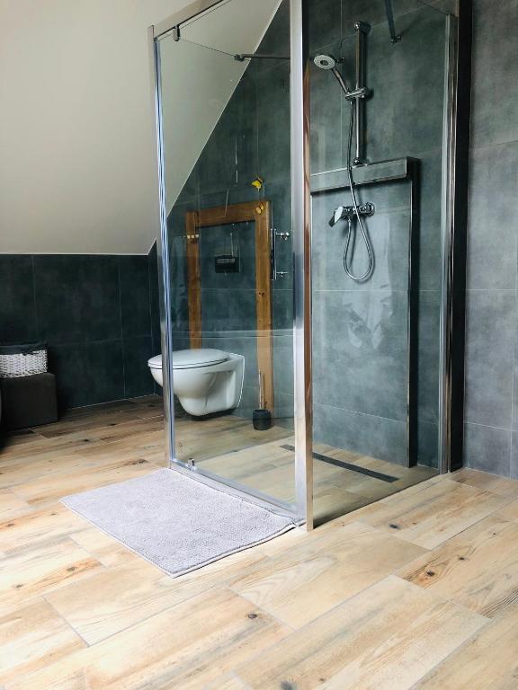 Kúpeľňa v ubytovaní Nibylandia Motylkowa