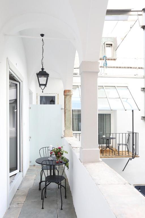 Balkón nebo terasa v ubytování Stylische Cityapartments Benedikt