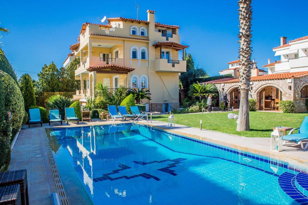 Bazén v ubytovaní Lagonisi Villa VIP alebo v jeho blízkosti