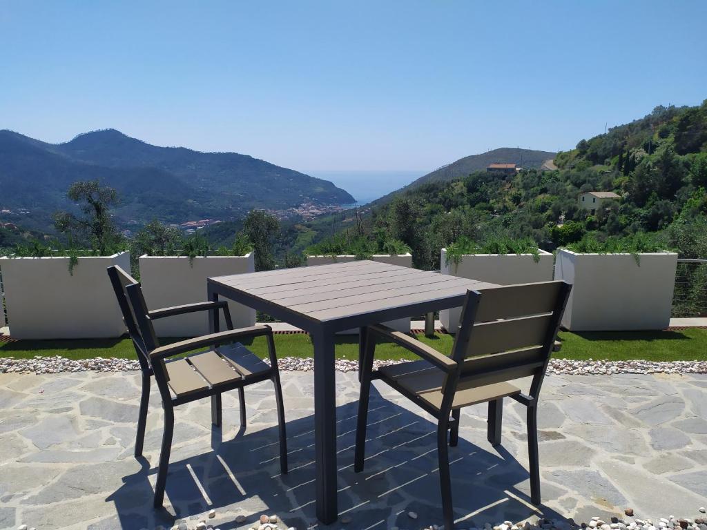 a table and two chairs sitting next to each other at L'Antico Borgo B&B in Levanto