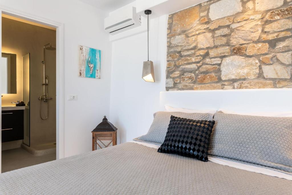 Posteľ alebo postele v izbe v ubytovaní Aegean View Apartments Mykonos
