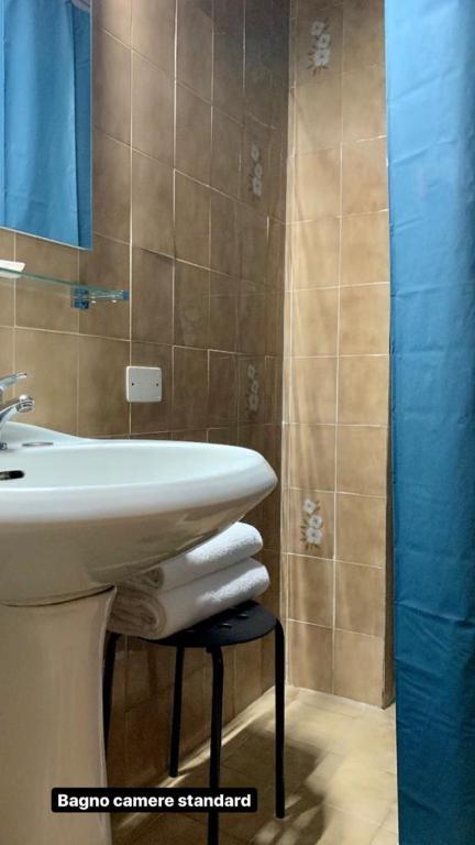 Koupelna v ubytování Hotel Ariston