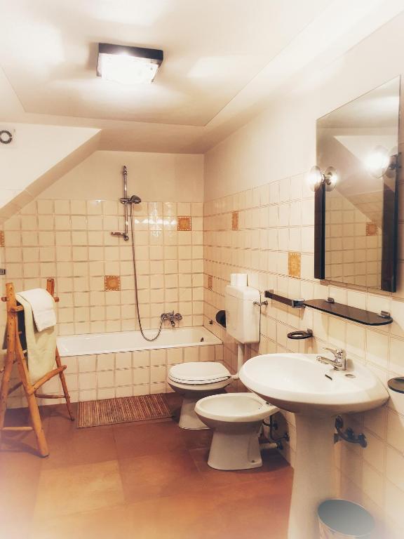 Koupelna v ubytování B&B Il Pettirosso