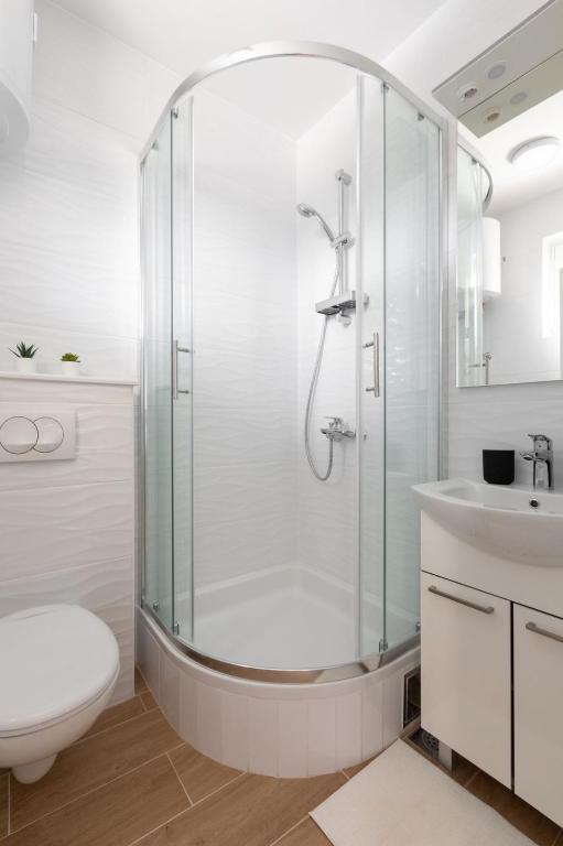 Koupelna v ubytování Apartments Agneza Tucepi