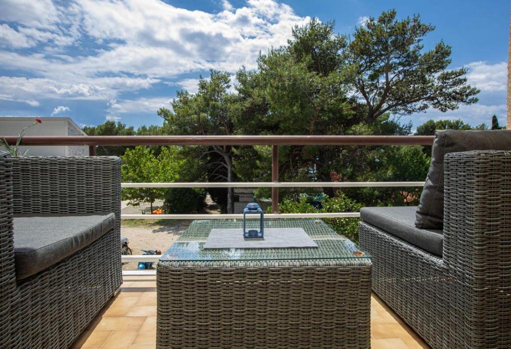 Balkón nebo terasa v ubytování Apartments Agneza Tucepi