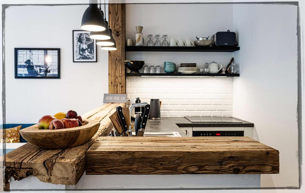 Kuchyňa alebo kuchynka v ubytovaní Ferienwohnung Seeblick Grundlsee