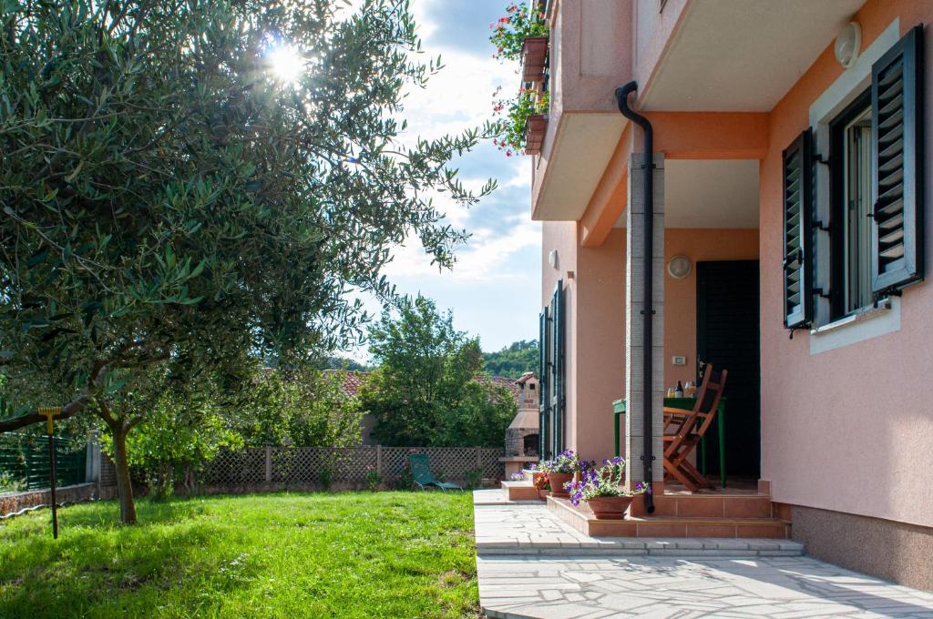 Vonkajšia záhrada v ubytovaní Apartment Lavandula