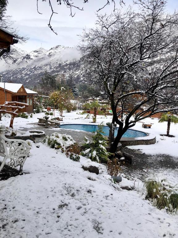 Refugio del Maipo Lodge v zimě