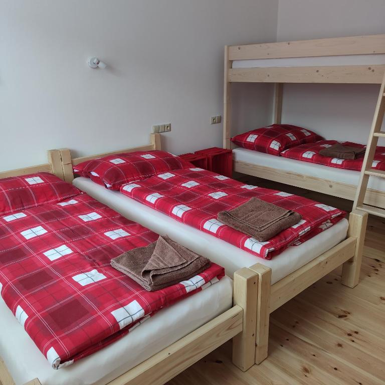 Postel nebo postele na pokoji v ubytování Apartmán Špacír