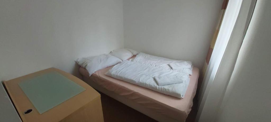 Postel nebo postele na pokoji v ubytování Penzion Sykovec