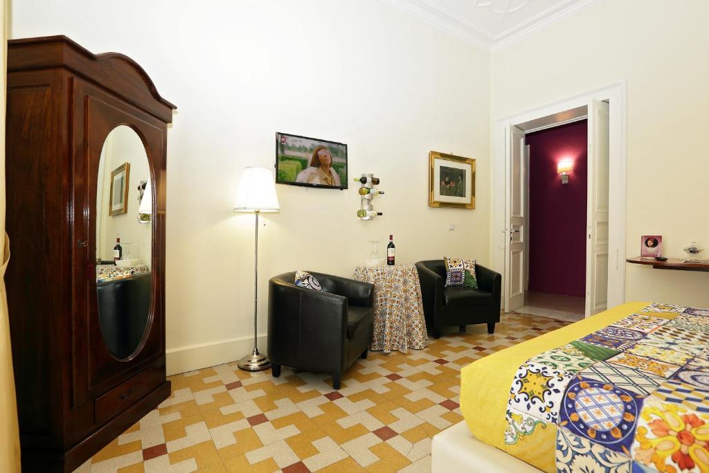 Posezení v ubytování B&B Antonello da Messina