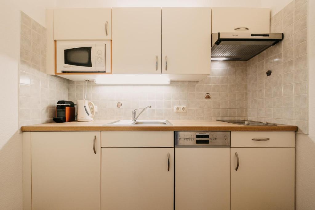 Kuchyň nebo kuchyňský kout v ubytování Landhaus Rohrmoser