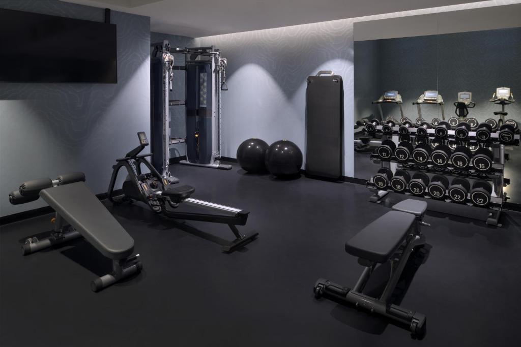 Fitness centrum a/nebo fitness zařízení v ubytování Mövenpick Hotel The Hague