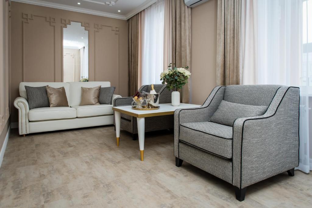 Posezení v ubytování Rakhat Hotel