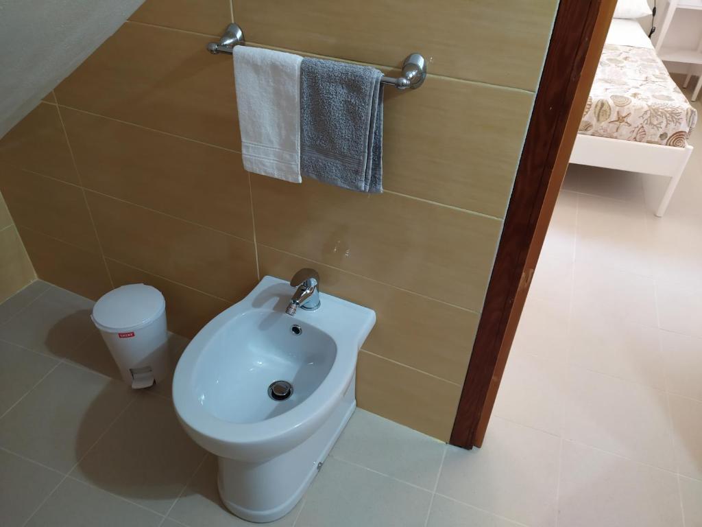 Koupelna v ubytování Lo Spicchio b&b