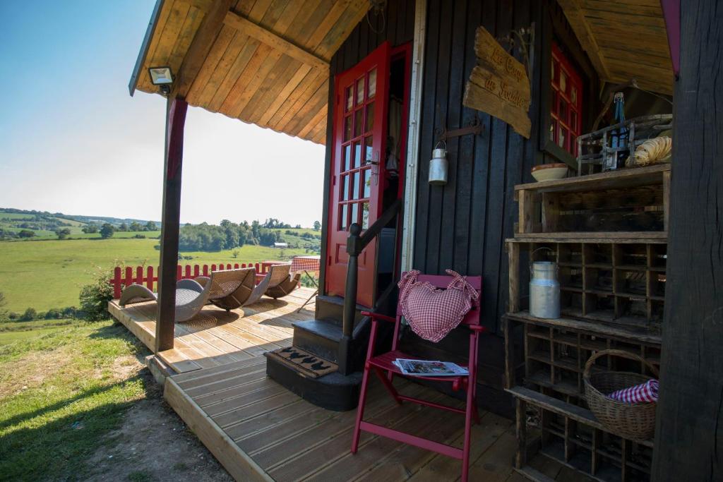 Balkón nebo terasa v ubytování Gîte insolite "Le Coup de Foudre" Sa Vue Panoramique