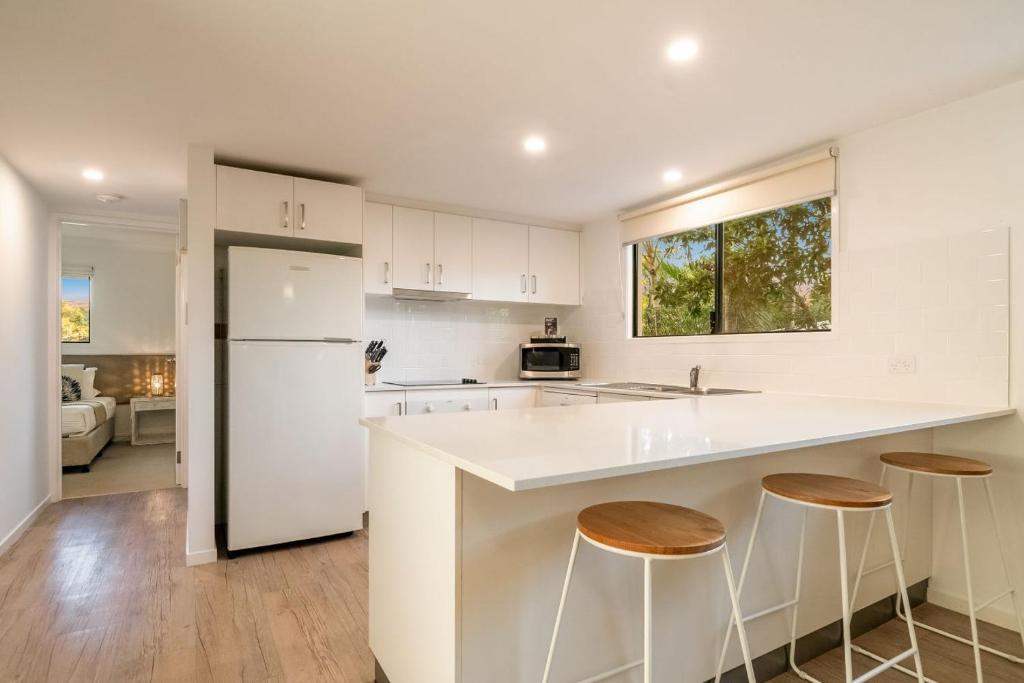 Kuchyň nebo kuchyňský kout v ubytování Gosamara Apartments