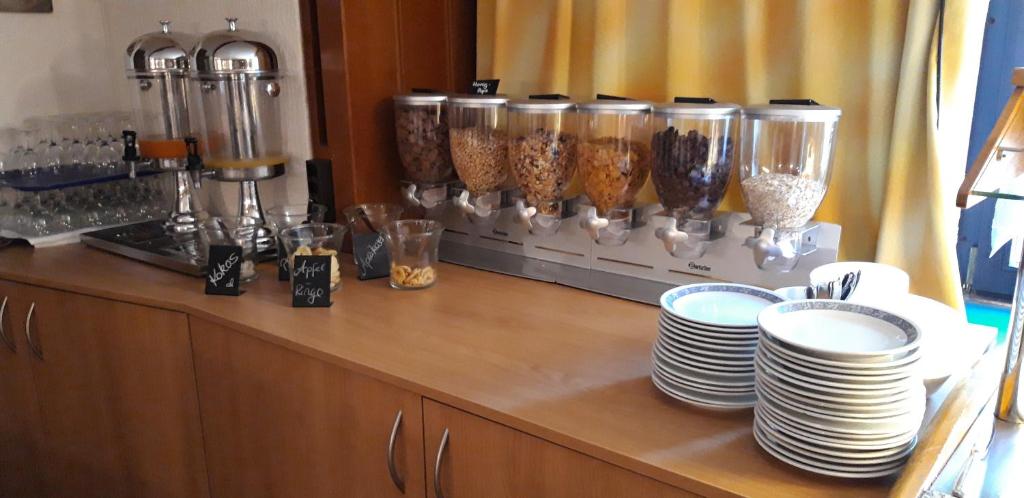 Kuchyň nebo kuchyňský kout v ubytování Alemannenhof Hotel Engel