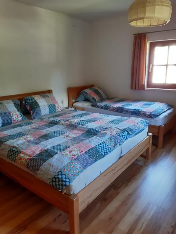 Postel nebo postele na pokoji v ubytování Haus Moser