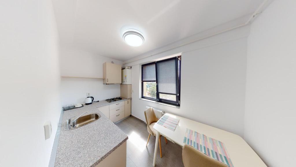 Kuchyň nebo kuchyňský kout v ubytování Le Blanc ApartHotel