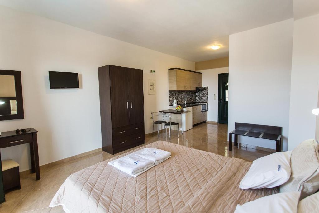 Kuchyň nebo kuchyňský kout v ubytování Maria Resort Parga