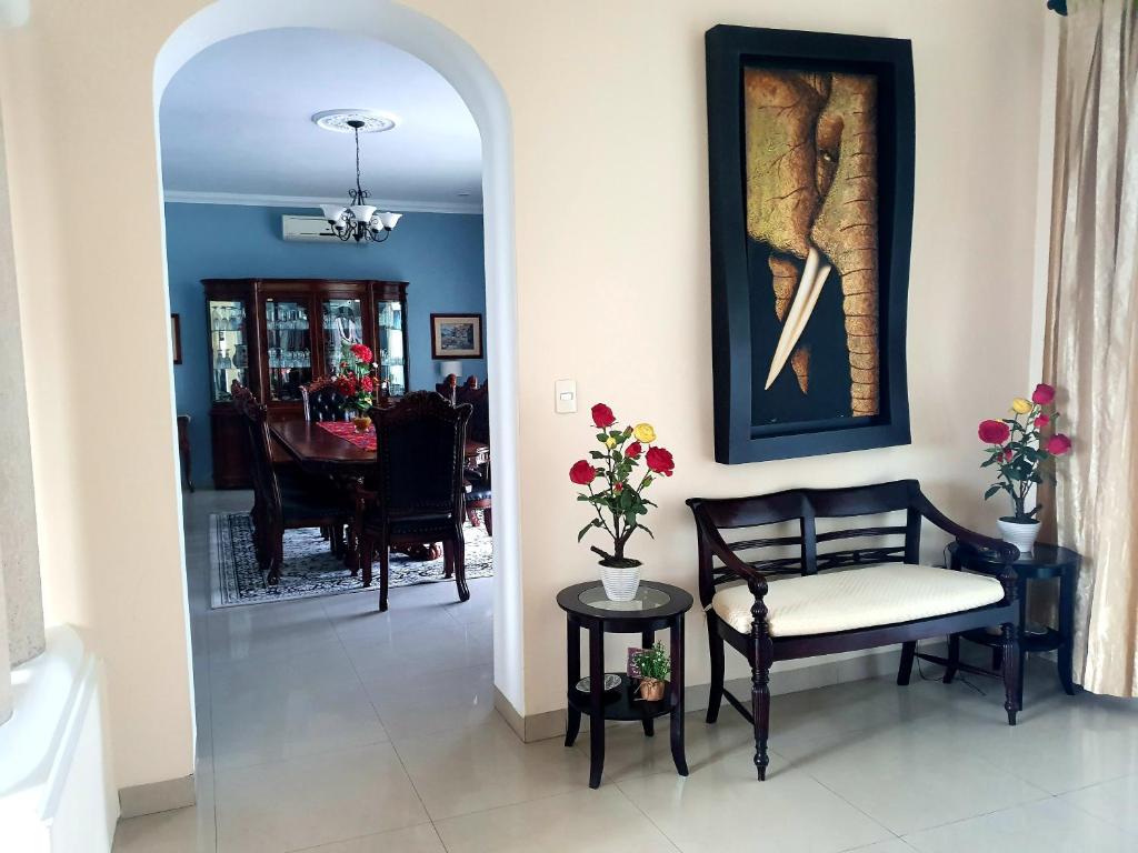 Posezení v ubytování Villa Segovia Cozumel