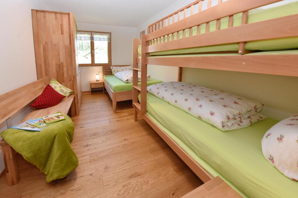 Voodi või voodid majutusasutuse Ausblickhof Geiger toas
