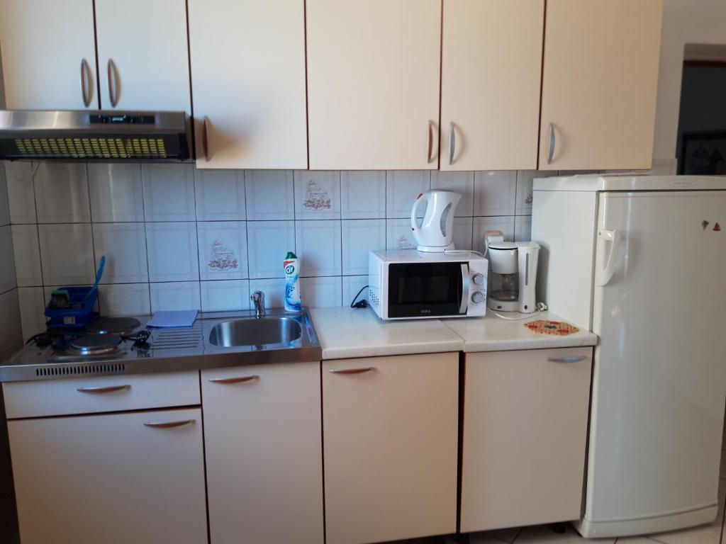 Kuchyň nebo kuchyňský kout v ubytování Apartments Damir 2838